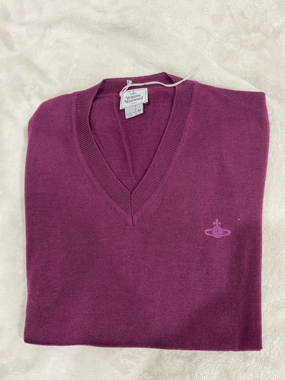 Vivienne Westwood Purple V-Neck Sweater